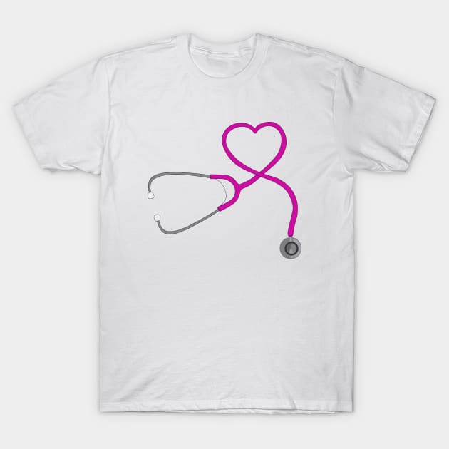 Stethoscope Heart T-Shirt by DiegoCarvalho